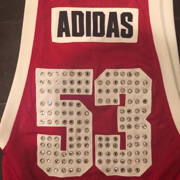 Jeremy Scott x Adidas | Red Tail Jersey Tank Top - Picture 7 of 8